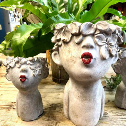 Face Planter Pot Decor