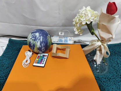 Lampa 3D Ziemia i Księżyc