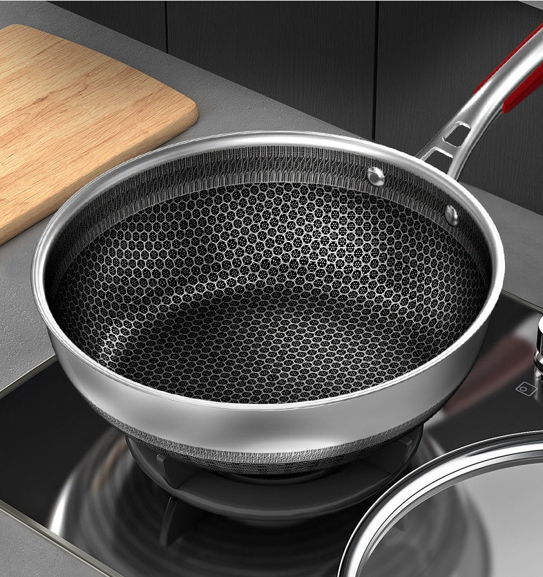 Smart 316 Stainless Steel Honeycomb Frying Pan