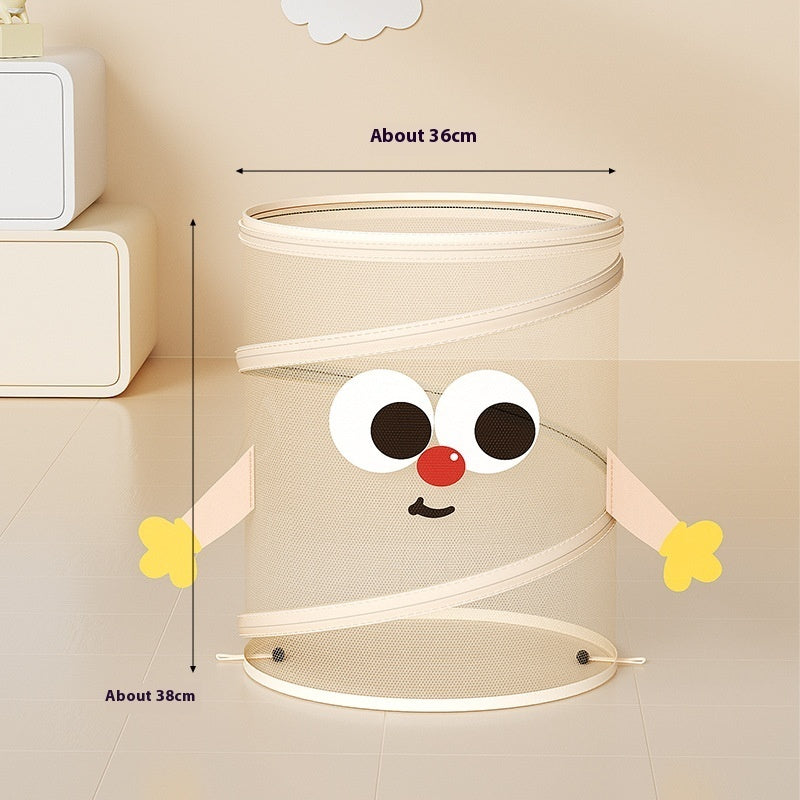 Składany kosz do przechowywania zabawek i ubrań dla dzieci z pokrywką 