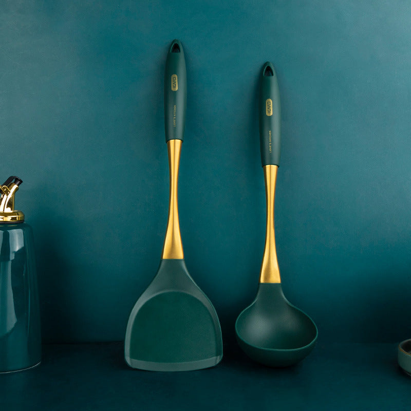 Zestaw szpatułki i łyżki silikonowej ze stali nierdzewnej 