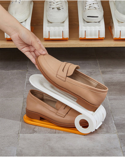 Dwuwarstwowy regulowany stojak na buty