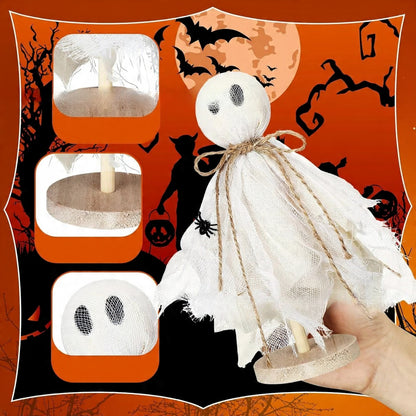 Wooden Halloween Ghost Decor