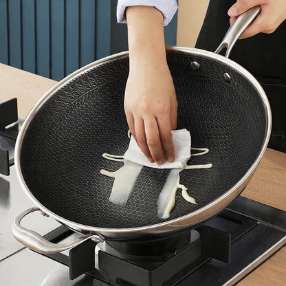 Wok dwustronny o strukturze plastra miodu ze stali nierdzewnej 316