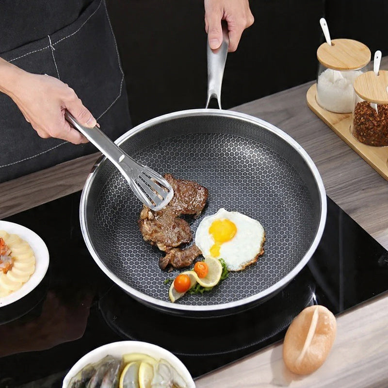 Multi-Purpose Honeycomb Deep Frying Pan